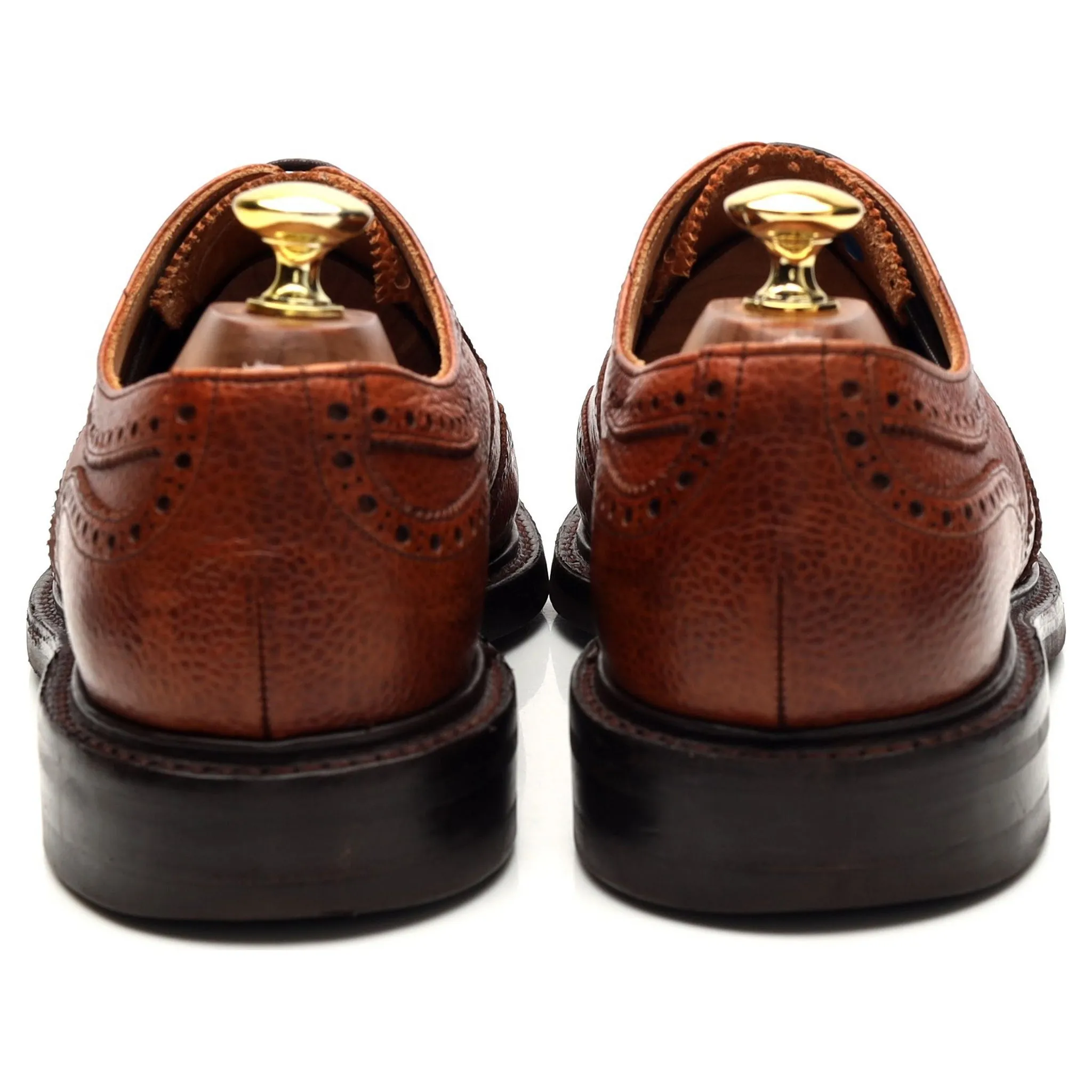 'Hythe' Tan Brown Grain Leather Oxford Brogue UK 8 F