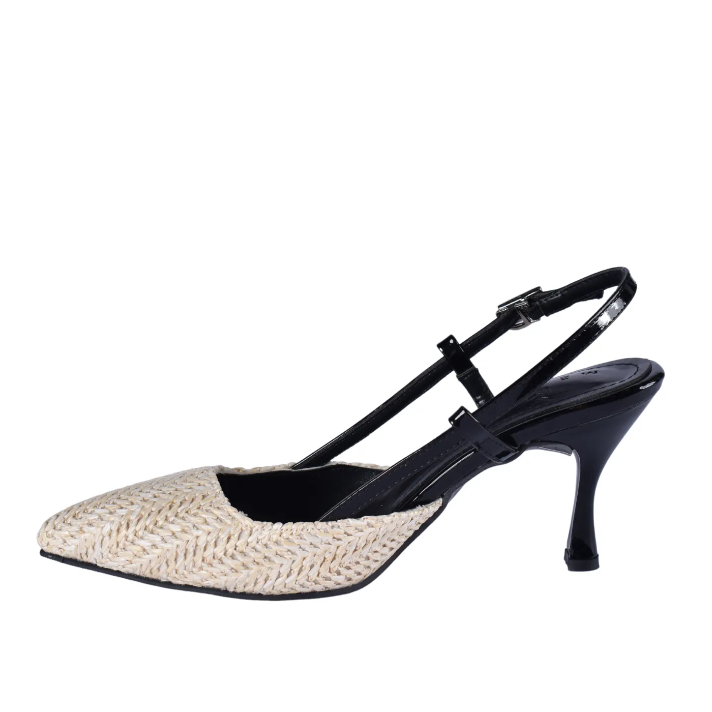 Intercciato Semi Squared Heeled Sandal