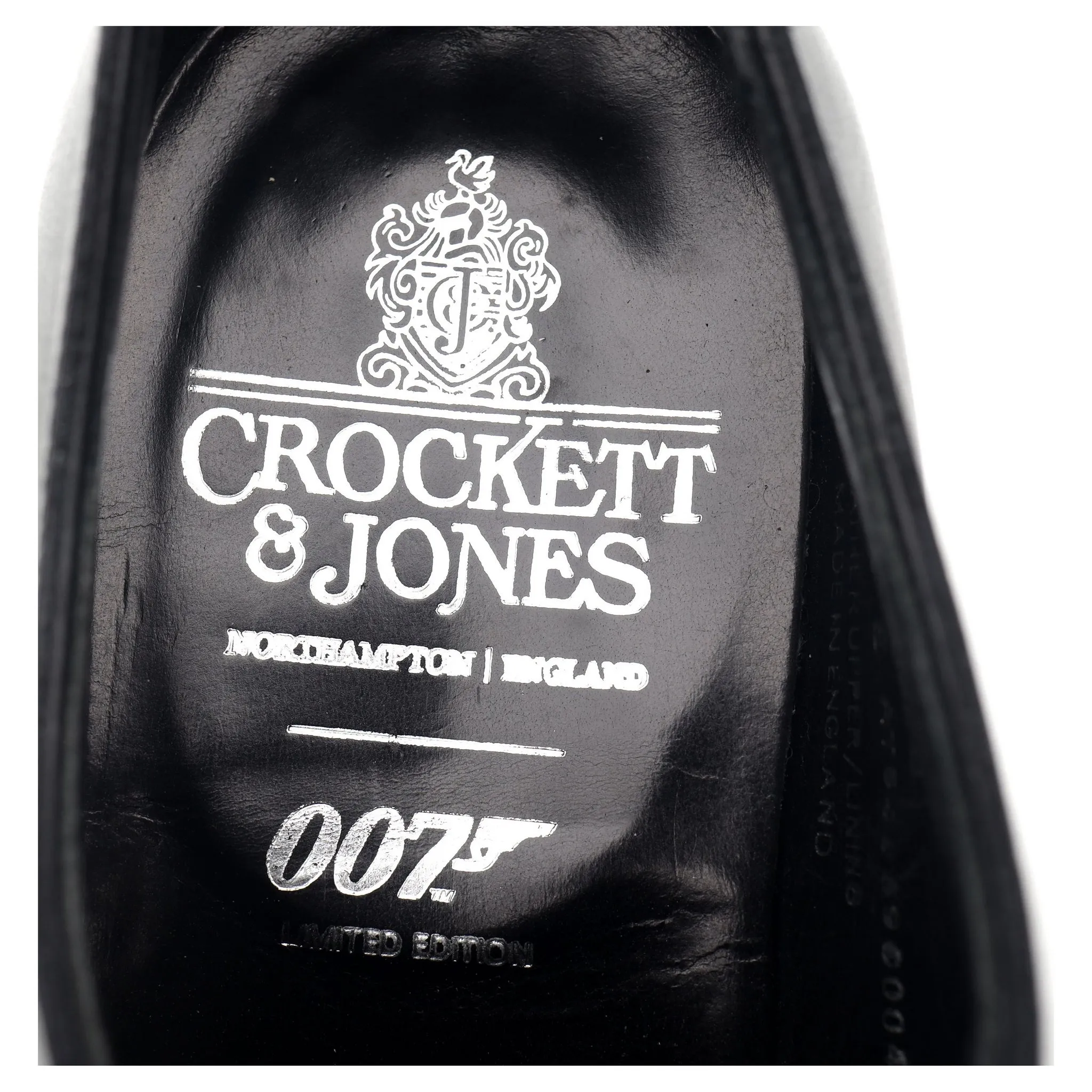 'James 007' Black Leather Wholecut Oxford UK 6.5 E