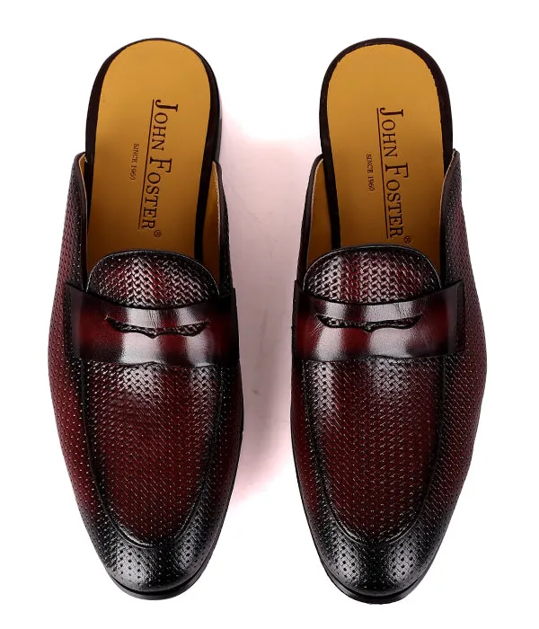 John Foster Woven Penny Mule|Coffee