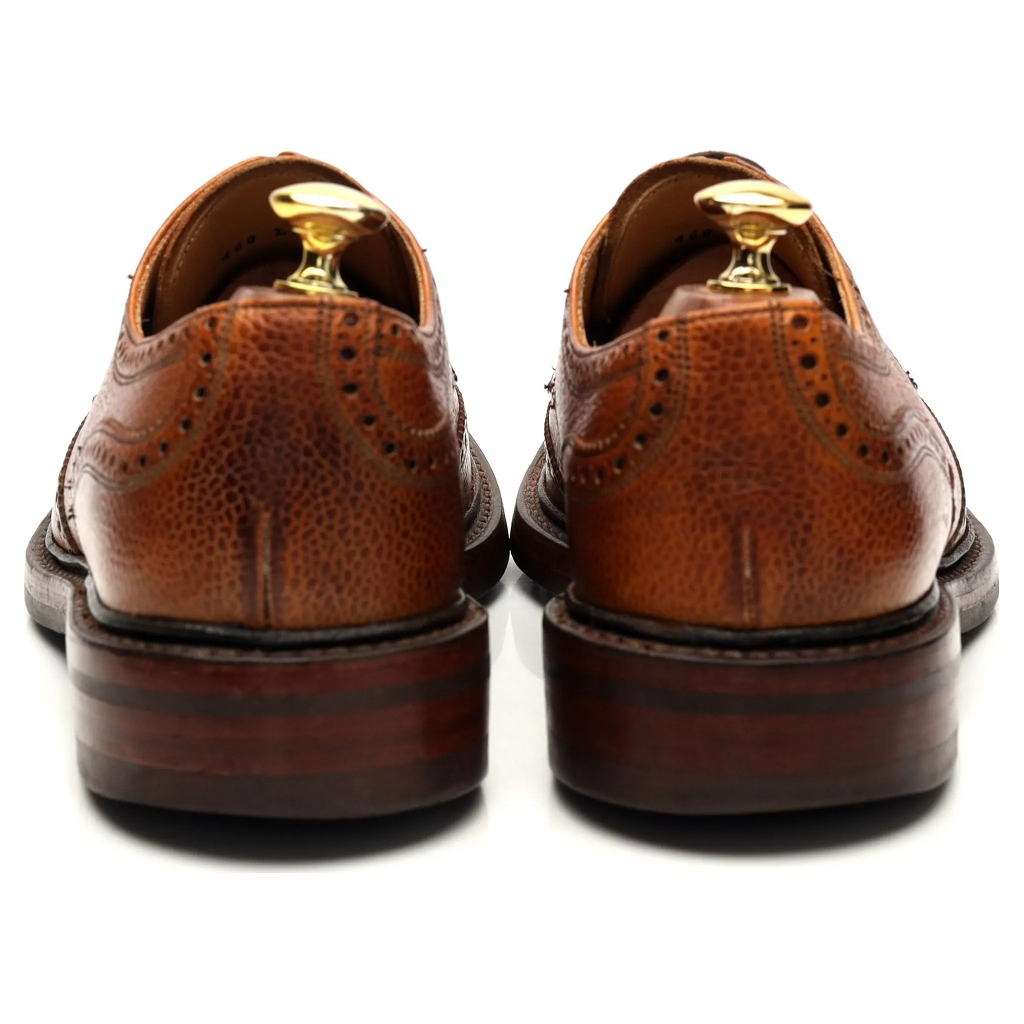 'Kelmarsh' Tan Brown Leather Derby Brogue UK 8 G