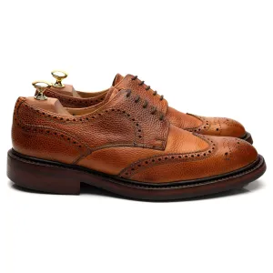 'Kelmarsh' Tan Brown Leather Derby Brogue UK 8 G