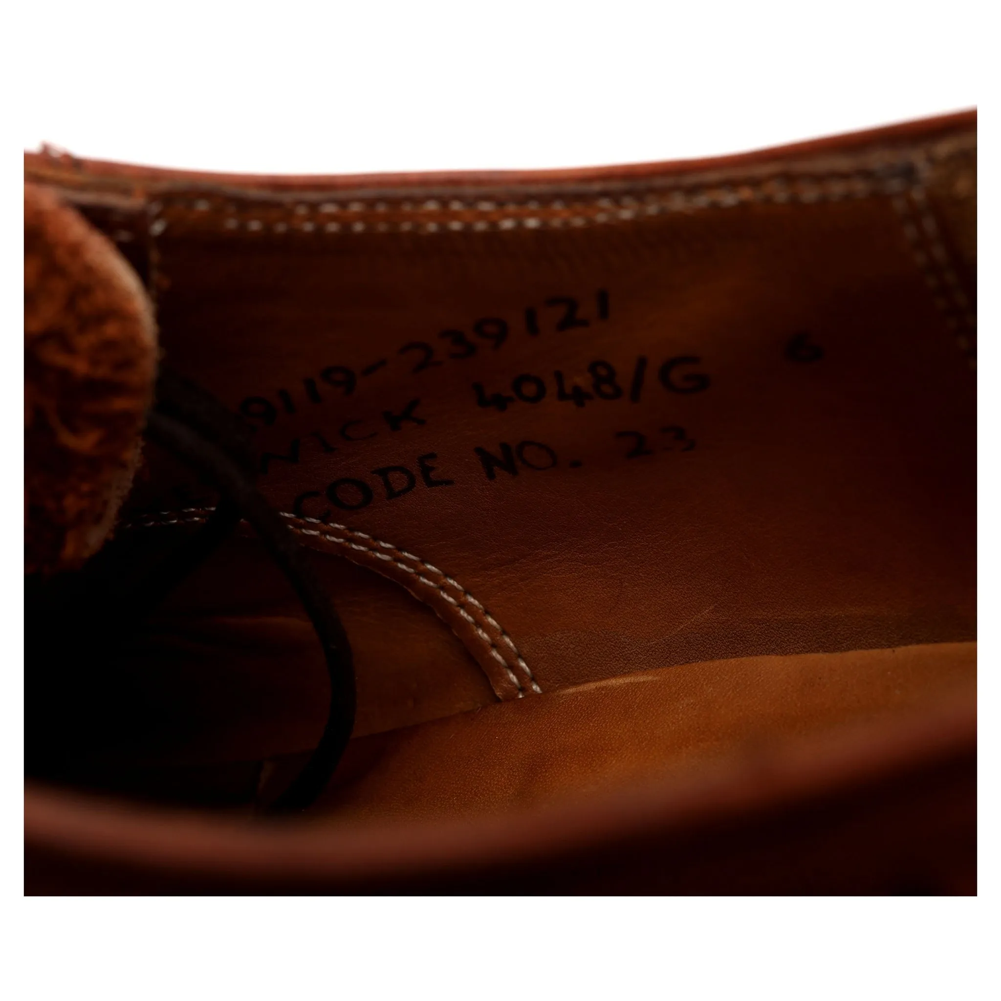 'Keswick' Tan Brown Leather Derby Brogues UK 6 G