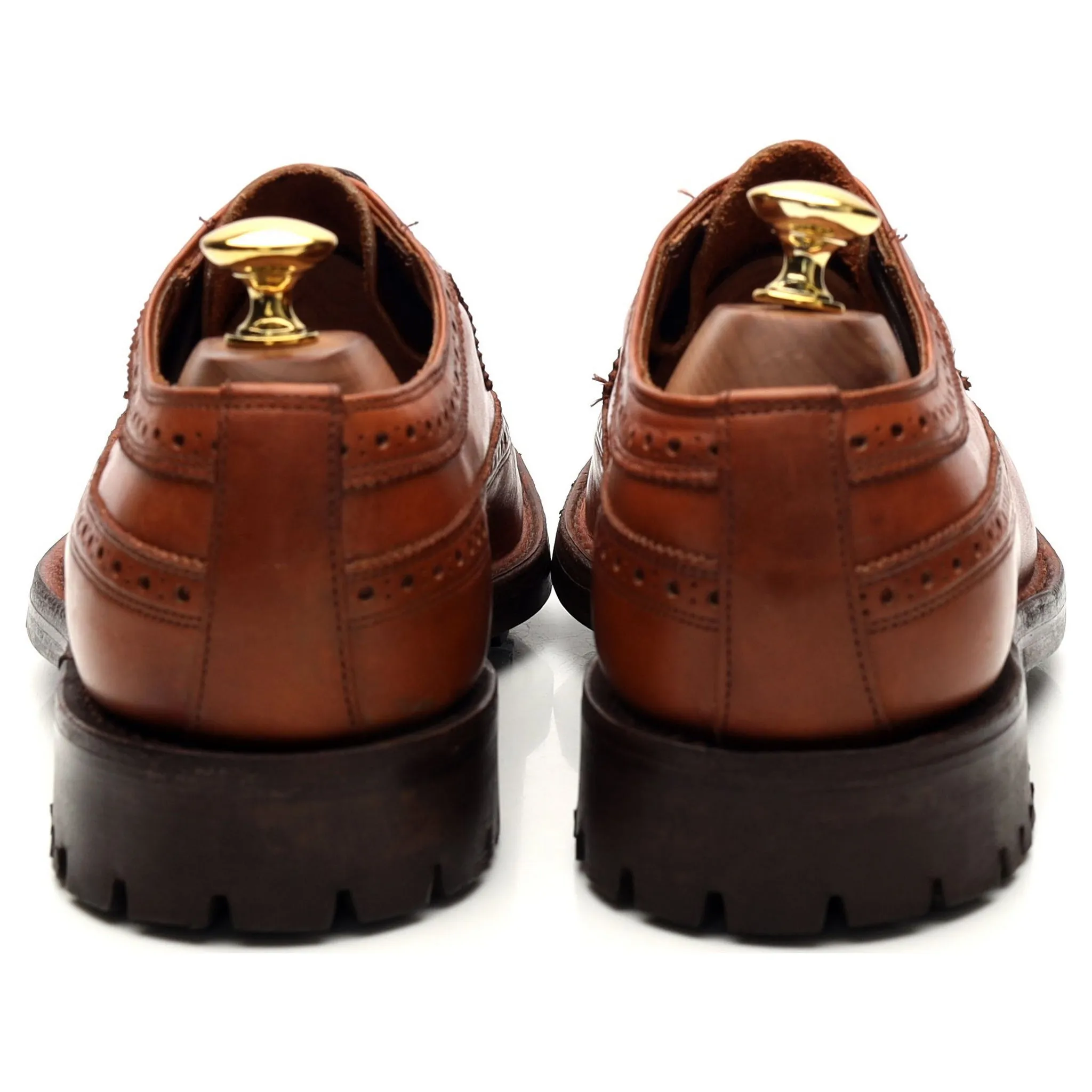 'Keswick' Tan Brown Leather Derby Brogues UK 6 G