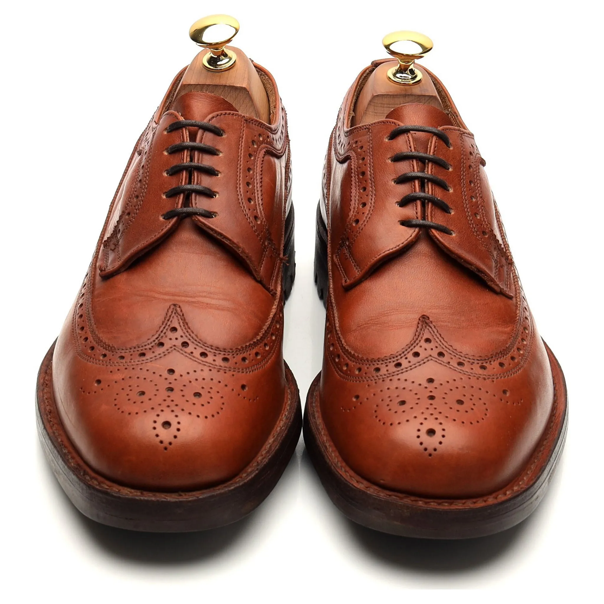 'Keswick' Tan Brown Leather Derby Brogues UK 6 G