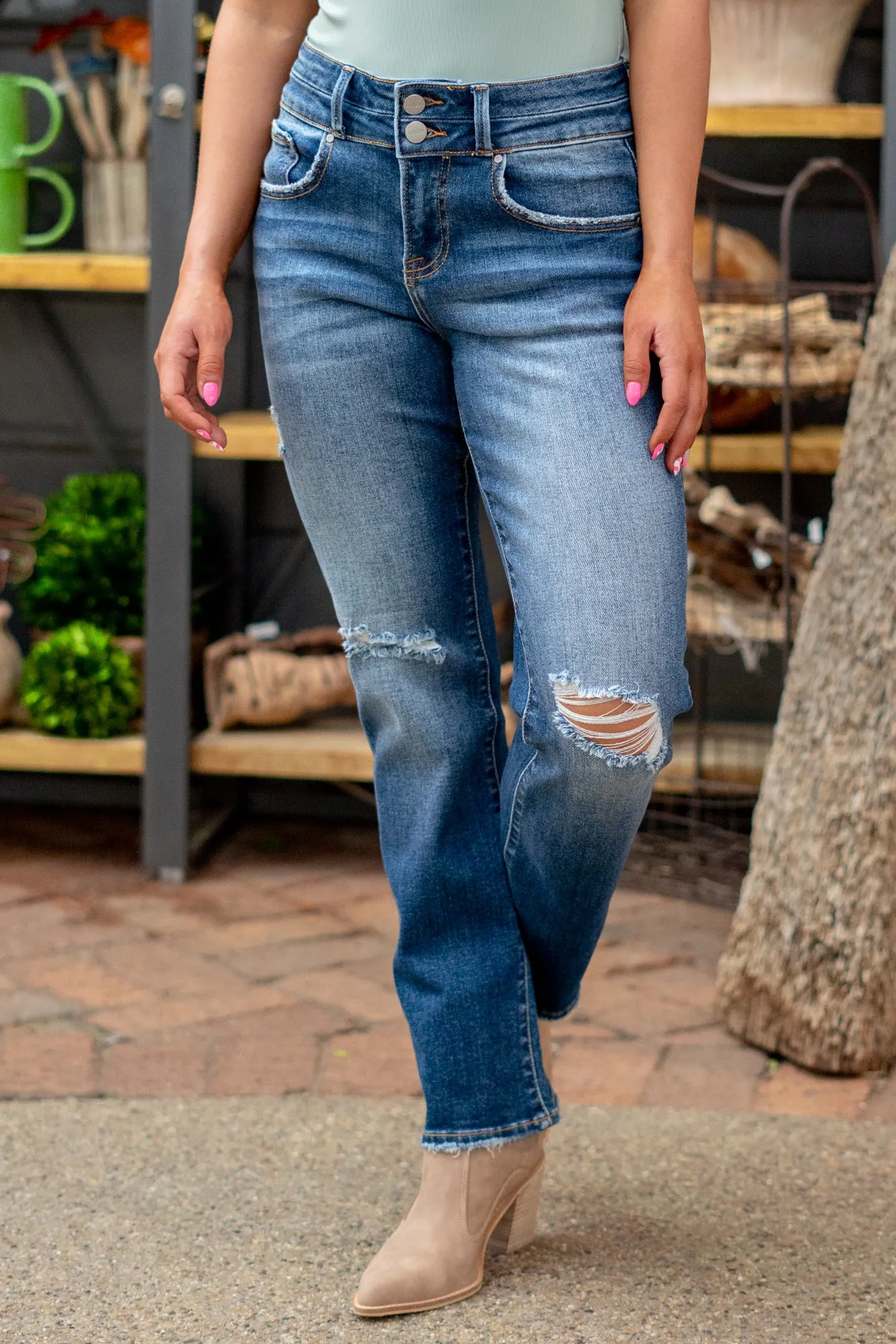 Kira High-Rise Slim Straight Jeans