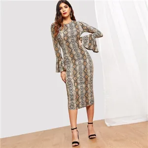 Ladies Business Casual Multicolor Dress