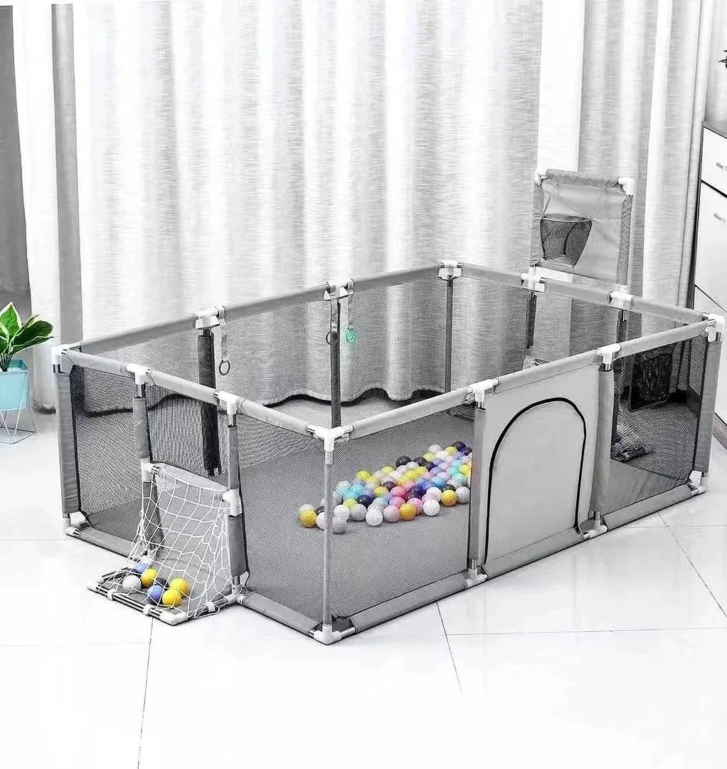 Large Fabric Playpen With Zip Door - 182 cm x 122 cm