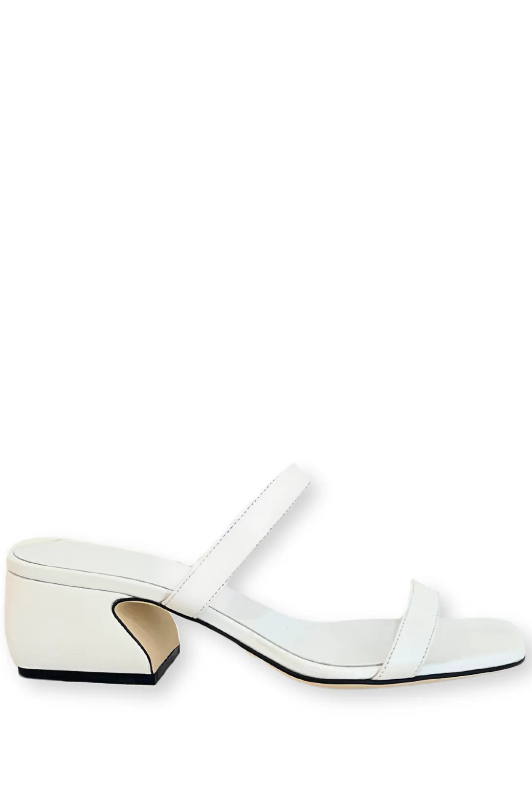 Leather Mule Sandal | White