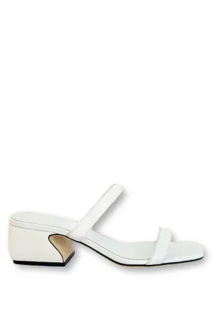 Leather Mule Sandal | White
