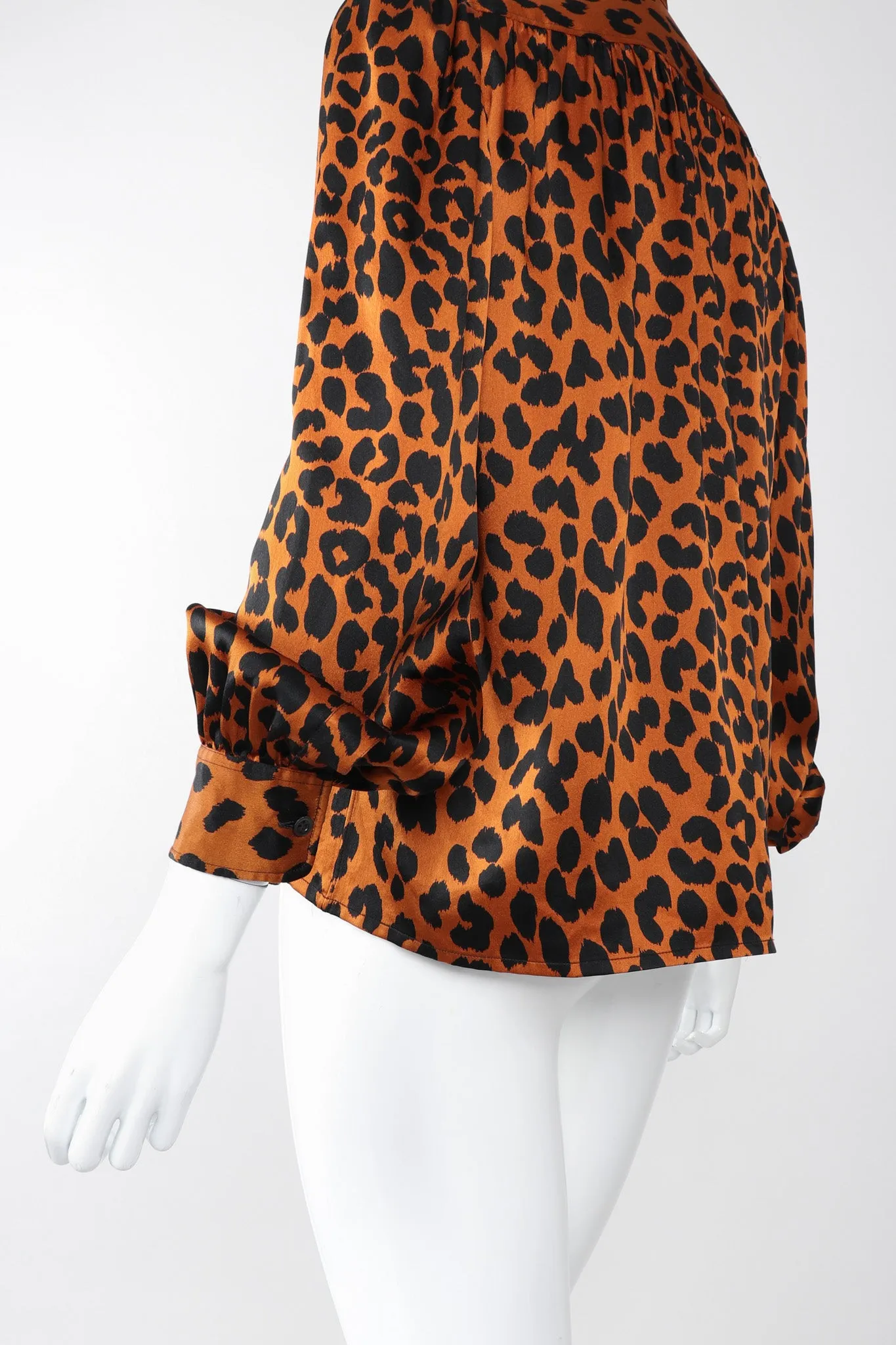 Leopard Silk Blouse