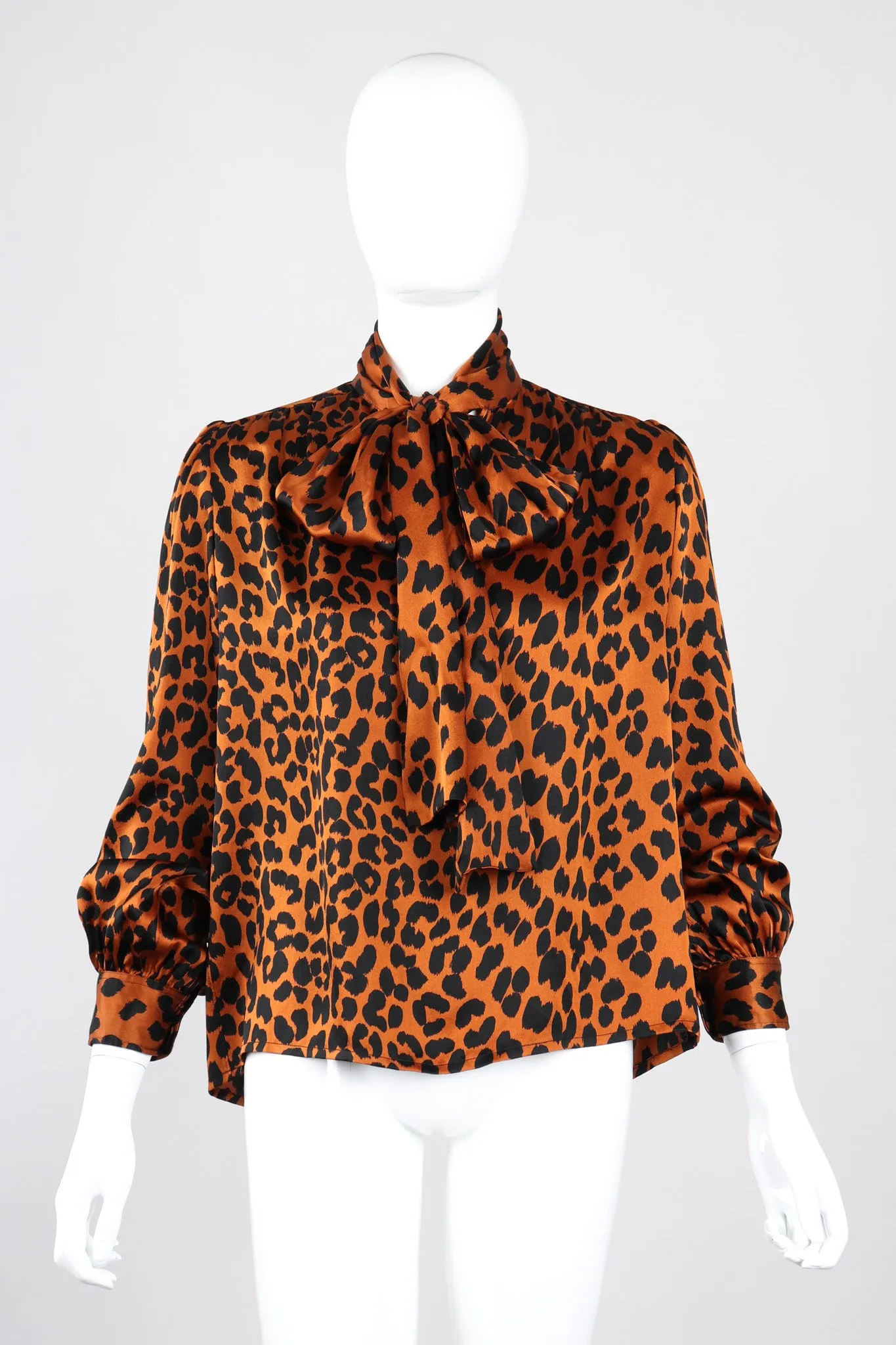 Leopard Silk Blouse