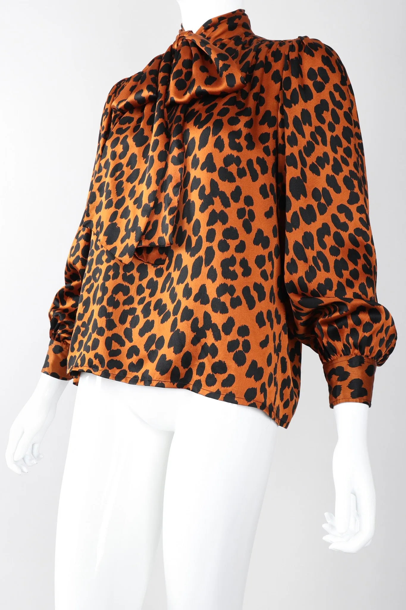 Leopard Silk Blouse