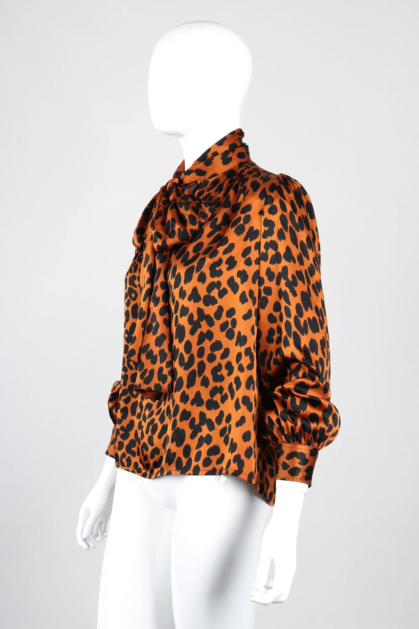 Leopard Silk Blouse