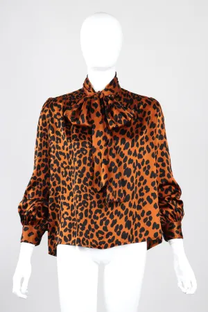 Leopard Silk Blouse