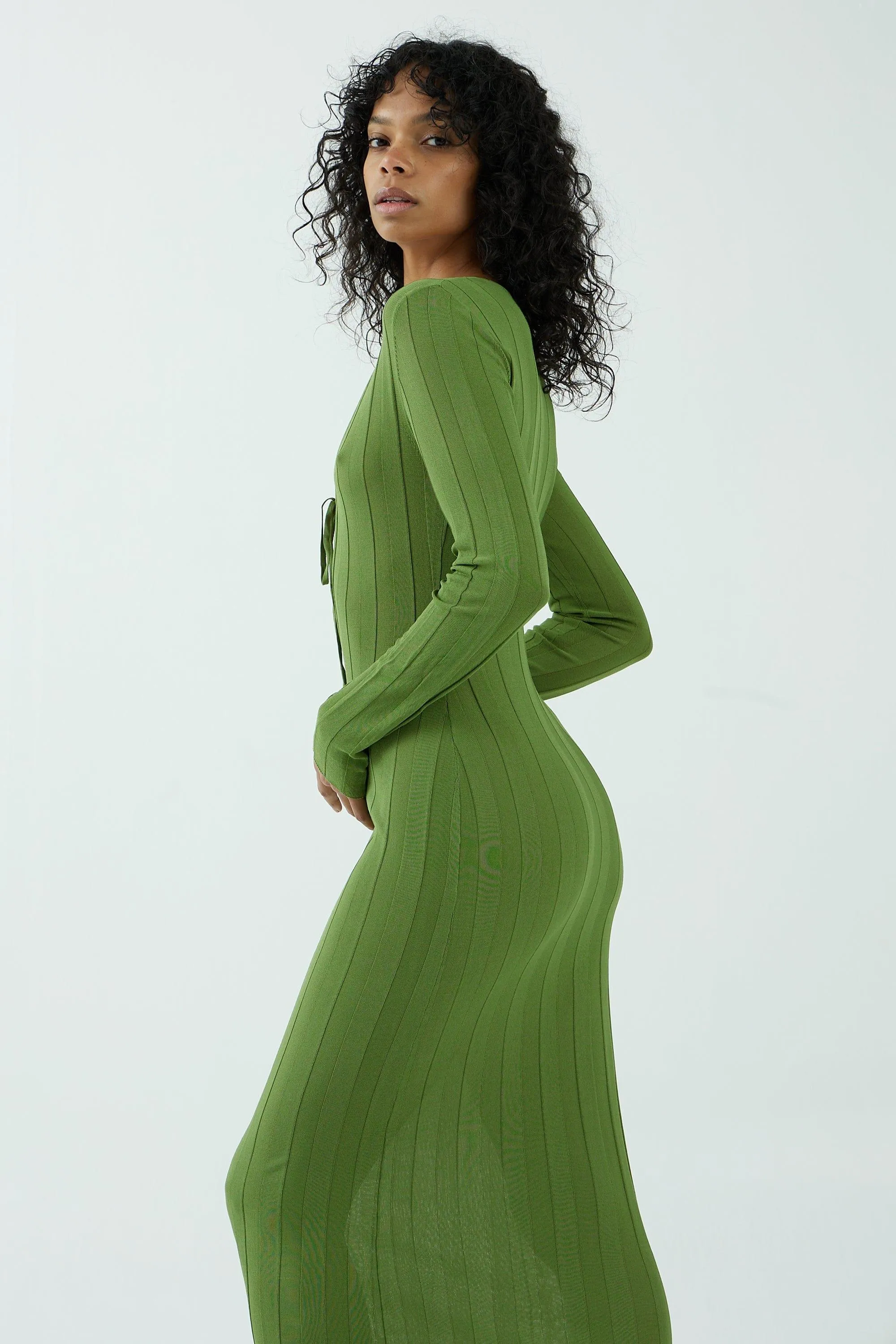 LIAISON KNIT KEYHOLE MAXI DRESS | JUNIPER