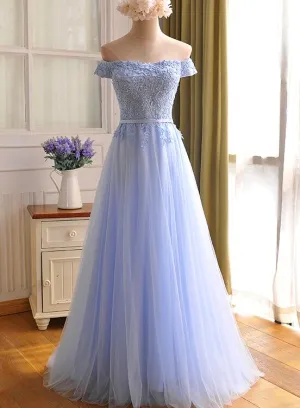 Light Blue Simple Bridesmaid Dresses, Beautiful Party Dresses
