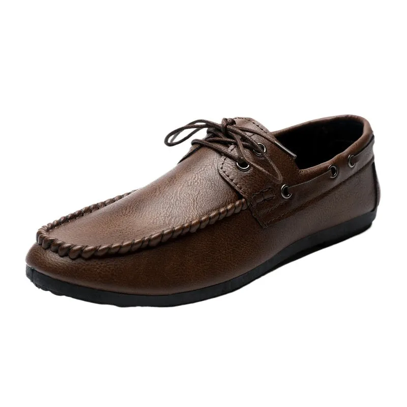 Lightweight waterproof 2024 boys men's loafer beanie shoes men's new spirit guy business breathable leisure summer