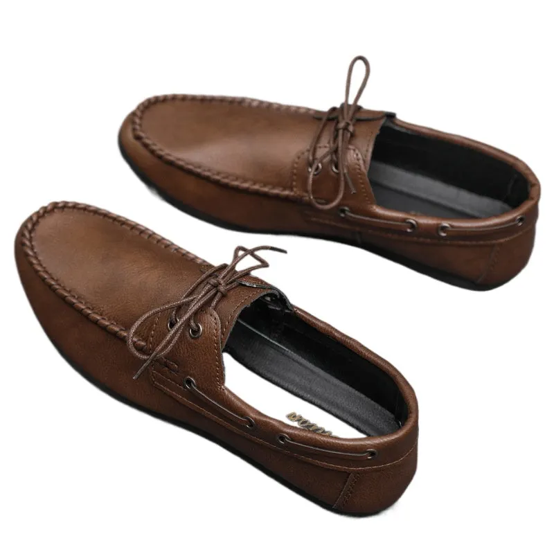 Lightweight waterproof 2024 boys men's loafer beanie shoes men's new spirit guy business breathable leisure summer