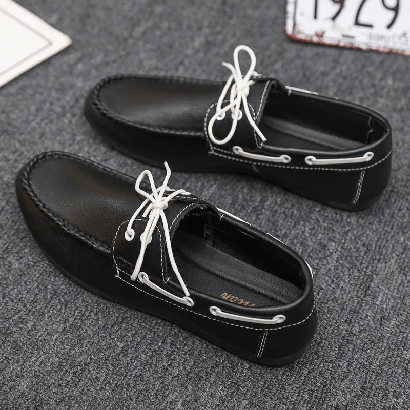Lightweight waterproof 2024 boys men's loafer beanie shoes men's new spirit guy business breathable leisure summer