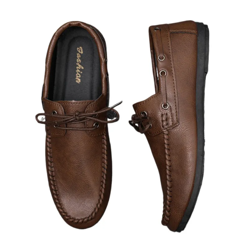 Lightweight waterproof 2024 boys men's loafer beanie shoes men's new spirit guy business breathable leisure summer