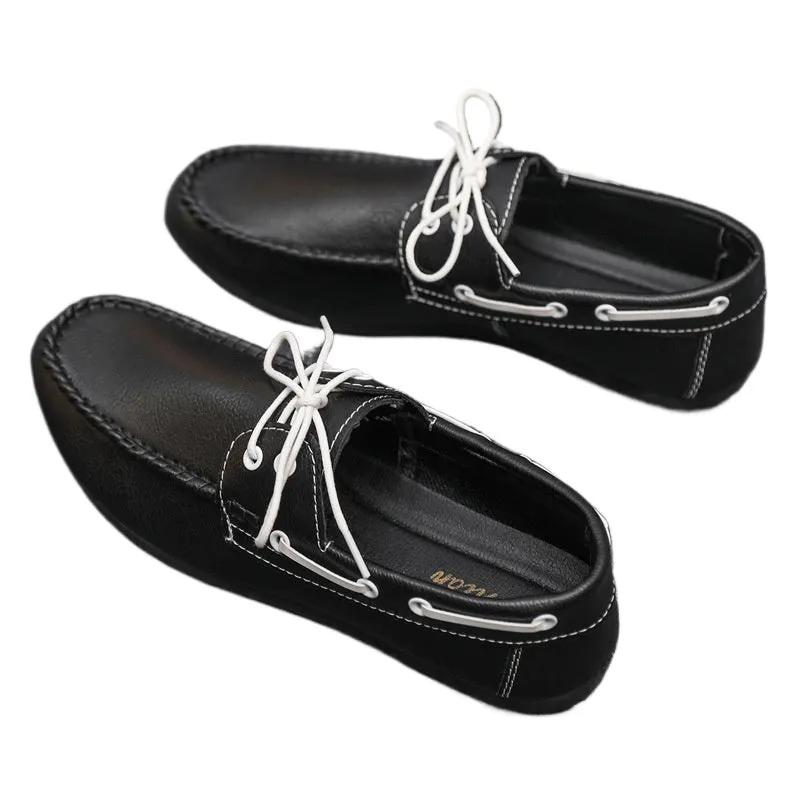 Lightweight waterproof 2024 boys men's loafer beanie shoes men's new spirit guy business breathable leisure summer