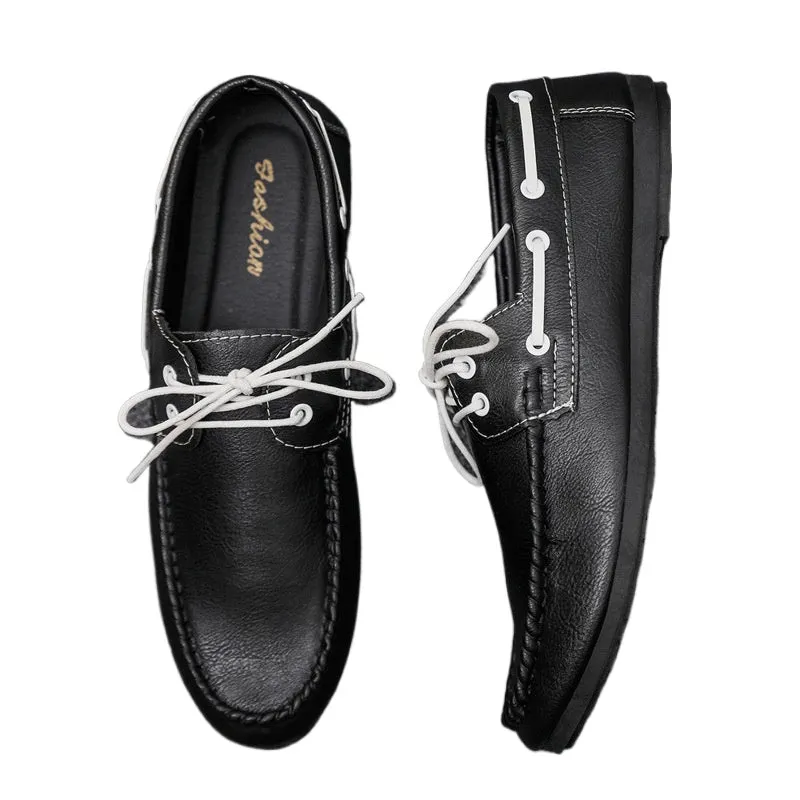 Lightweight waterproof 2024 boys men's loafer beanie shoes men's new spirit guy business breathable leisure summer