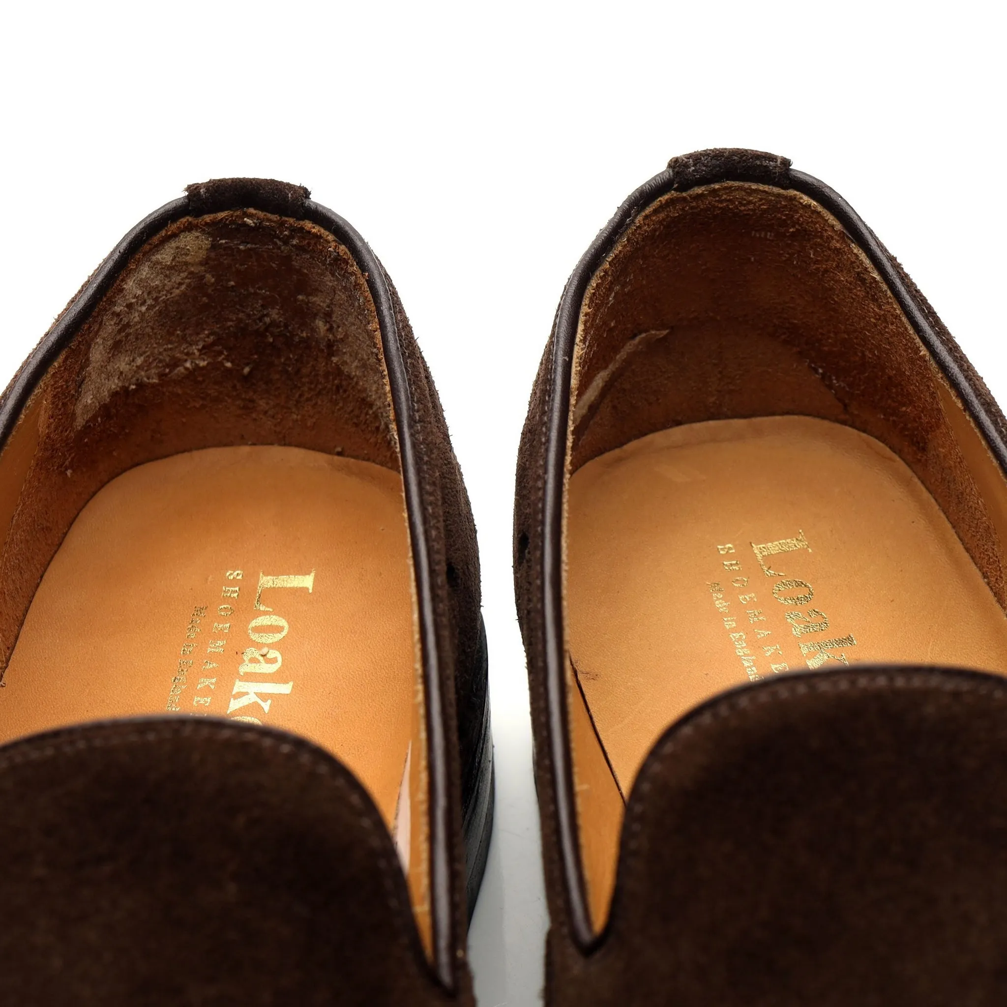 'Lincoln' Dark Brown Suede Tassel Loafers UK 7.5 F