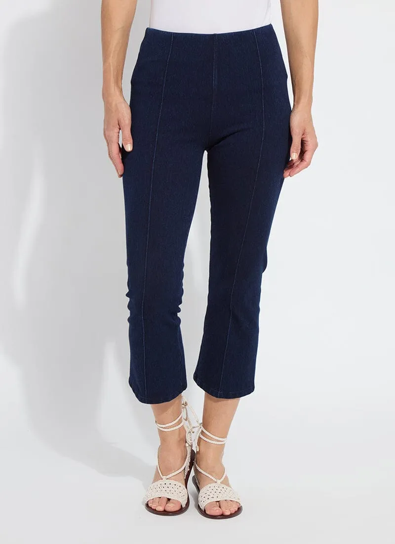 Lizzette Bow Detail Crop Flare Denim (24" Inseam)