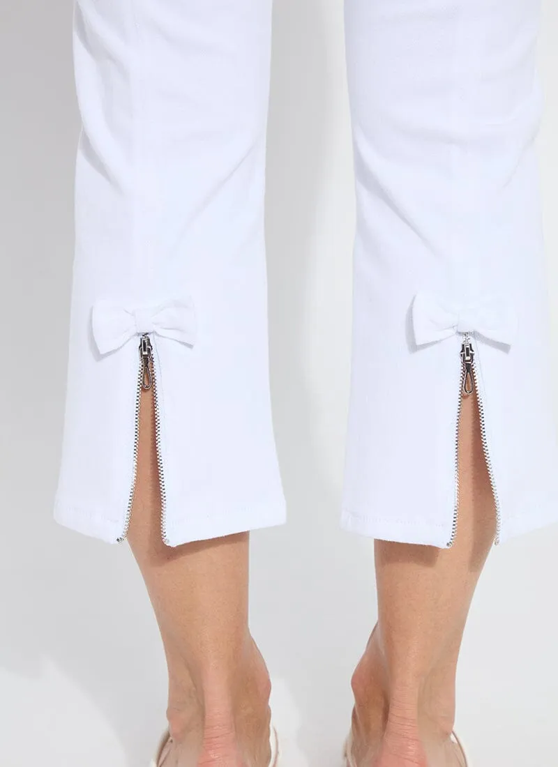 Lizzette Bow Detail Crop Flare Denim (24" Inseam)