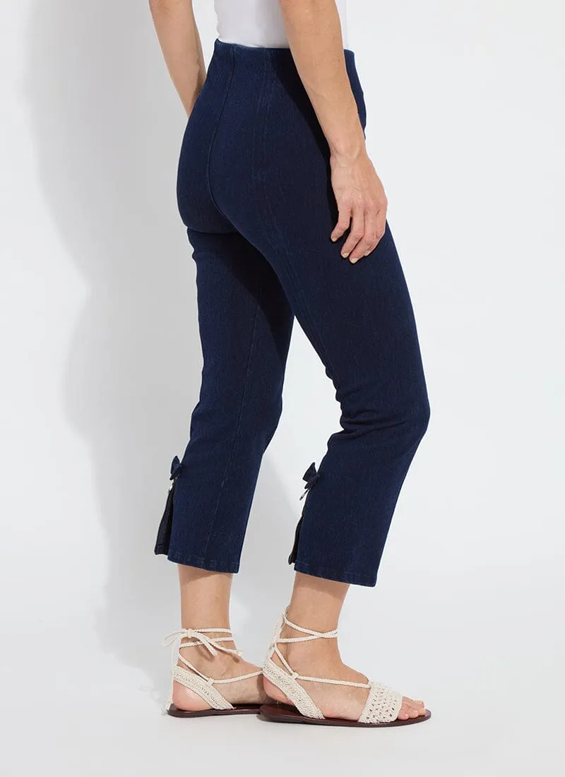 Lizzette Bow Detail Crop Flare Denim (24" Inseam)