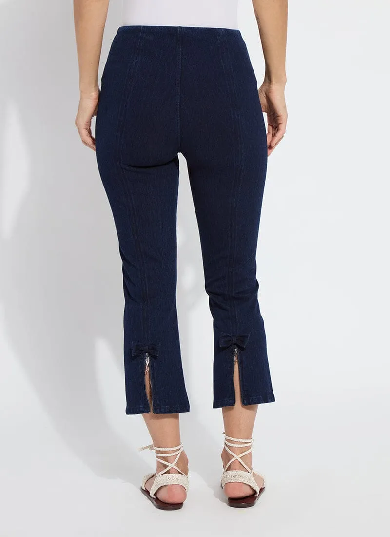 Lizzette Bow Detail Crop Flare Denim (24" Inseam)