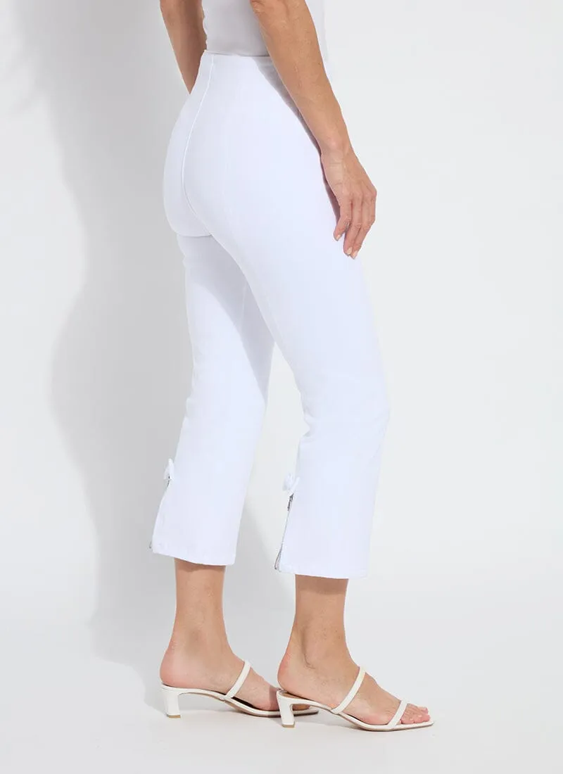 Lizzette Bow Detail Crop Flare Denim (24" Inseam)