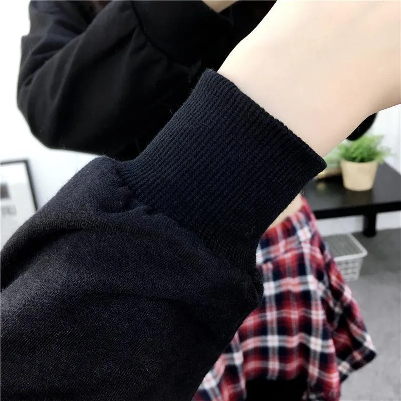 Long Sleeve Round Neck Crop Sweatshirt