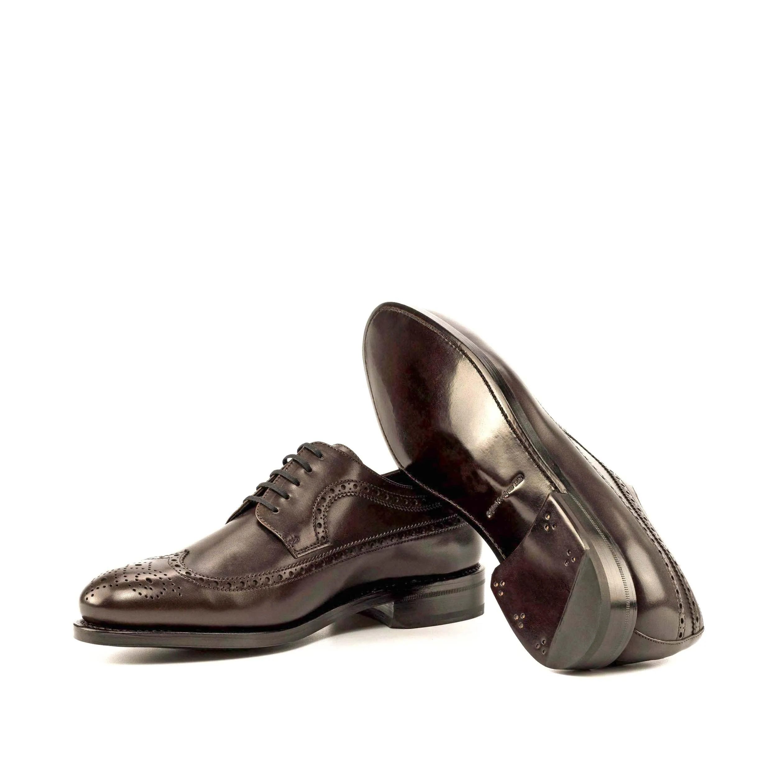 Longwing Blucher dark brown box calf