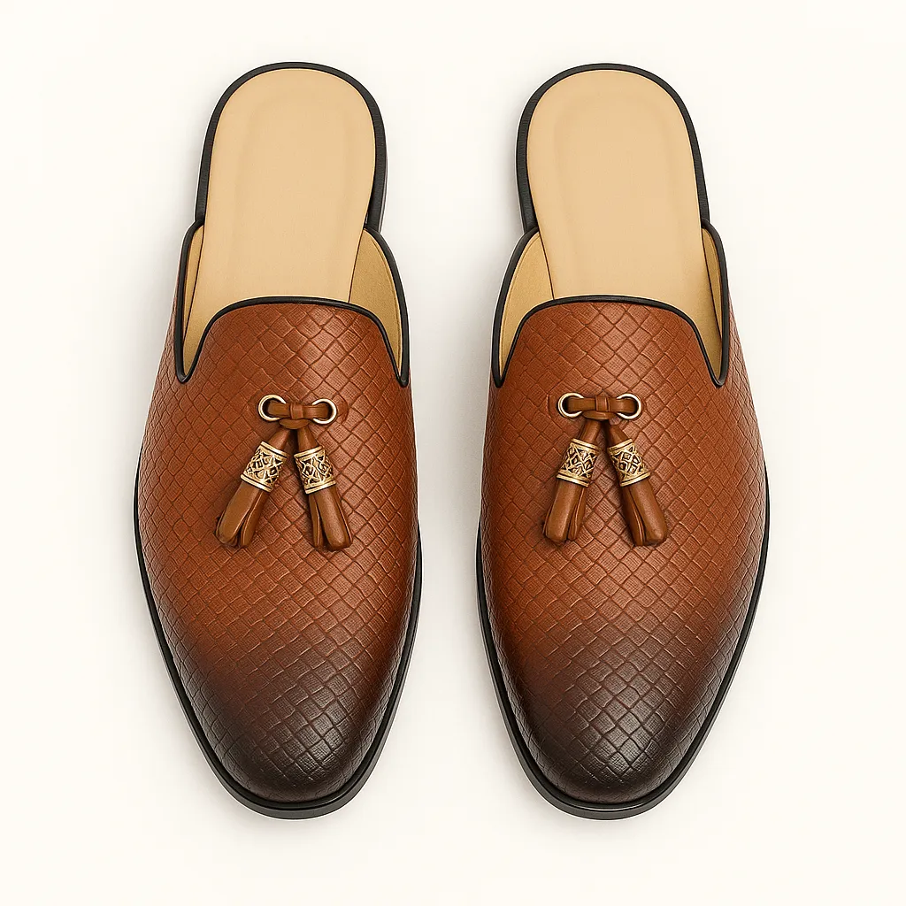 LumiNovi | The Backless Tassel Loafers