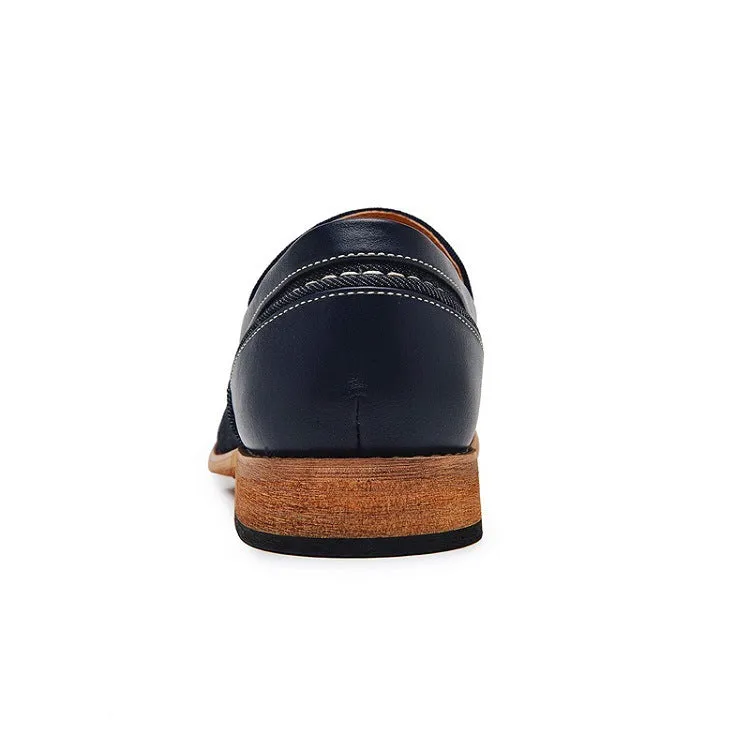 Mahogany Bottom Hand-stitched Office Japanese Fashion Casual Men's Shoes