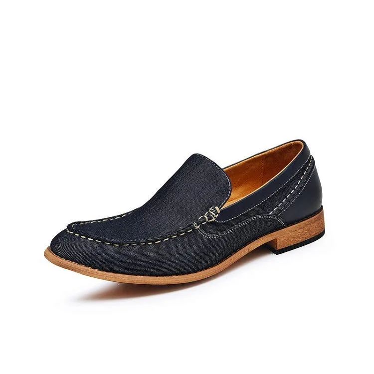 Mahogany Bottom Hand-stitched Office Japanese Fashion Casual Men's Shoes