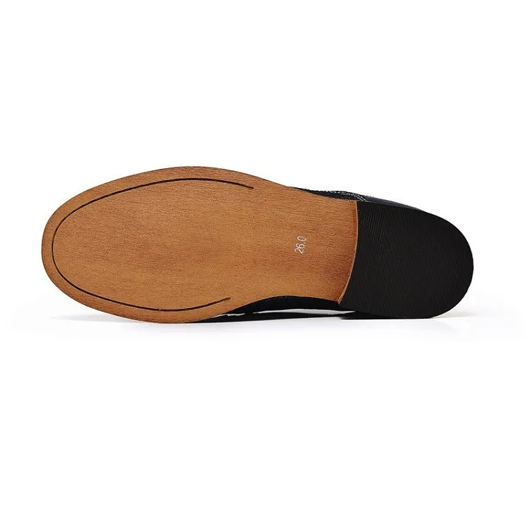 Mahogany Bottom Hand-stitched Office Japanese Fashion Casual Men's Shoes