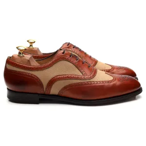 'Malvern' Tan Brown Leather Oxford Brogue UK 10 E