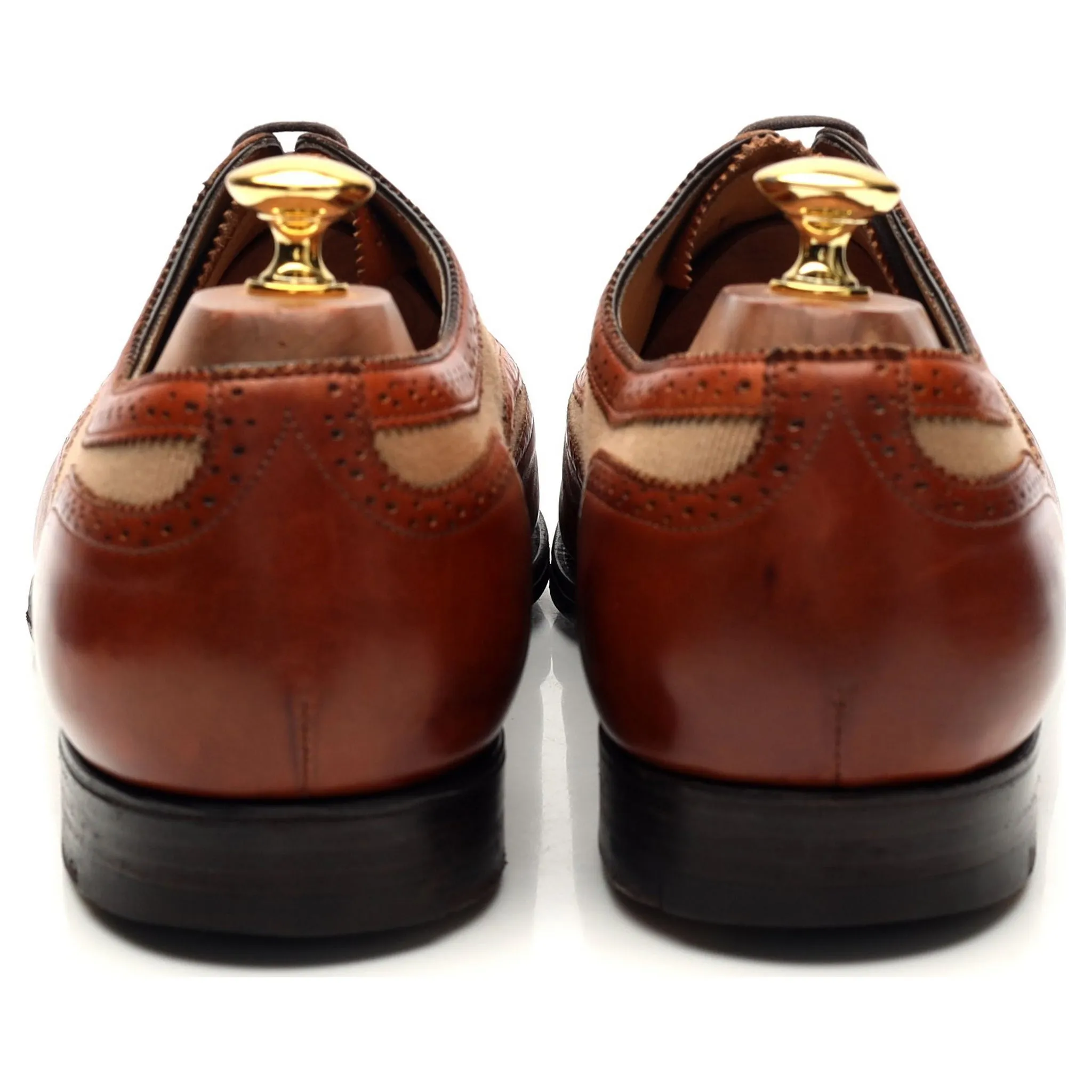 'Malvern' Tan Brown Leather Oxford Brogue UK 10 E