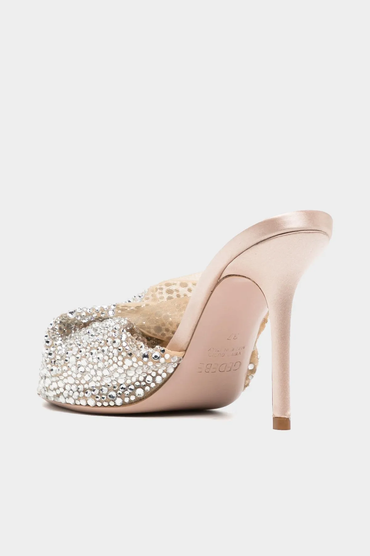 Mariel Tulle Mesh Mule 100 in Nude