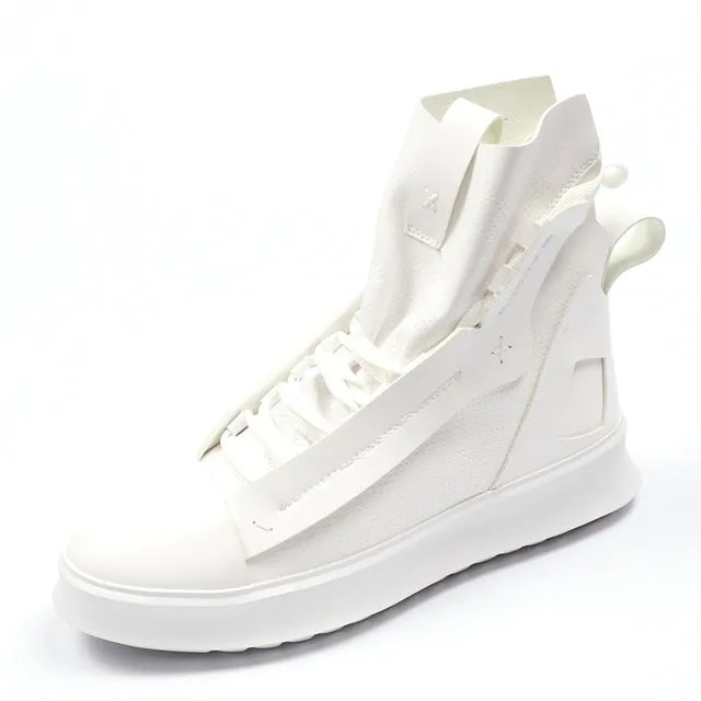 Men Fashion Casual Shoes Autumn Winter Men Shoes Male High Top Botas Hombre Men Leisure Yellow Hip-hop Boots