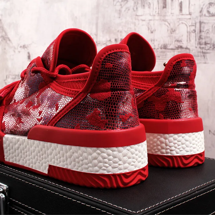 Men Fashion Casual Shoes Spring Autumn Leather Breathable Thick Bottom Leisure Sneakers Male Shoes Sapato Masculino