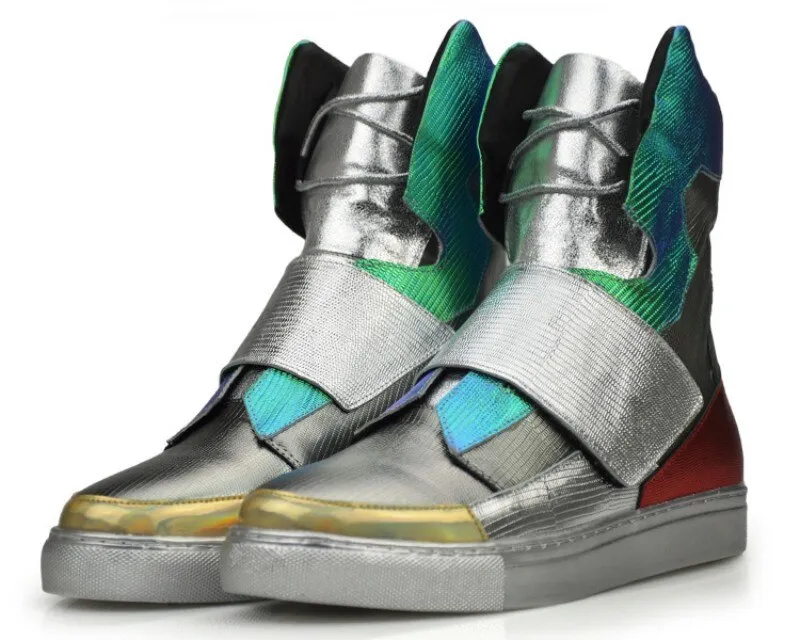 Men  Shoes High-TOP Ankle Boots  Mixed Colors Shoes