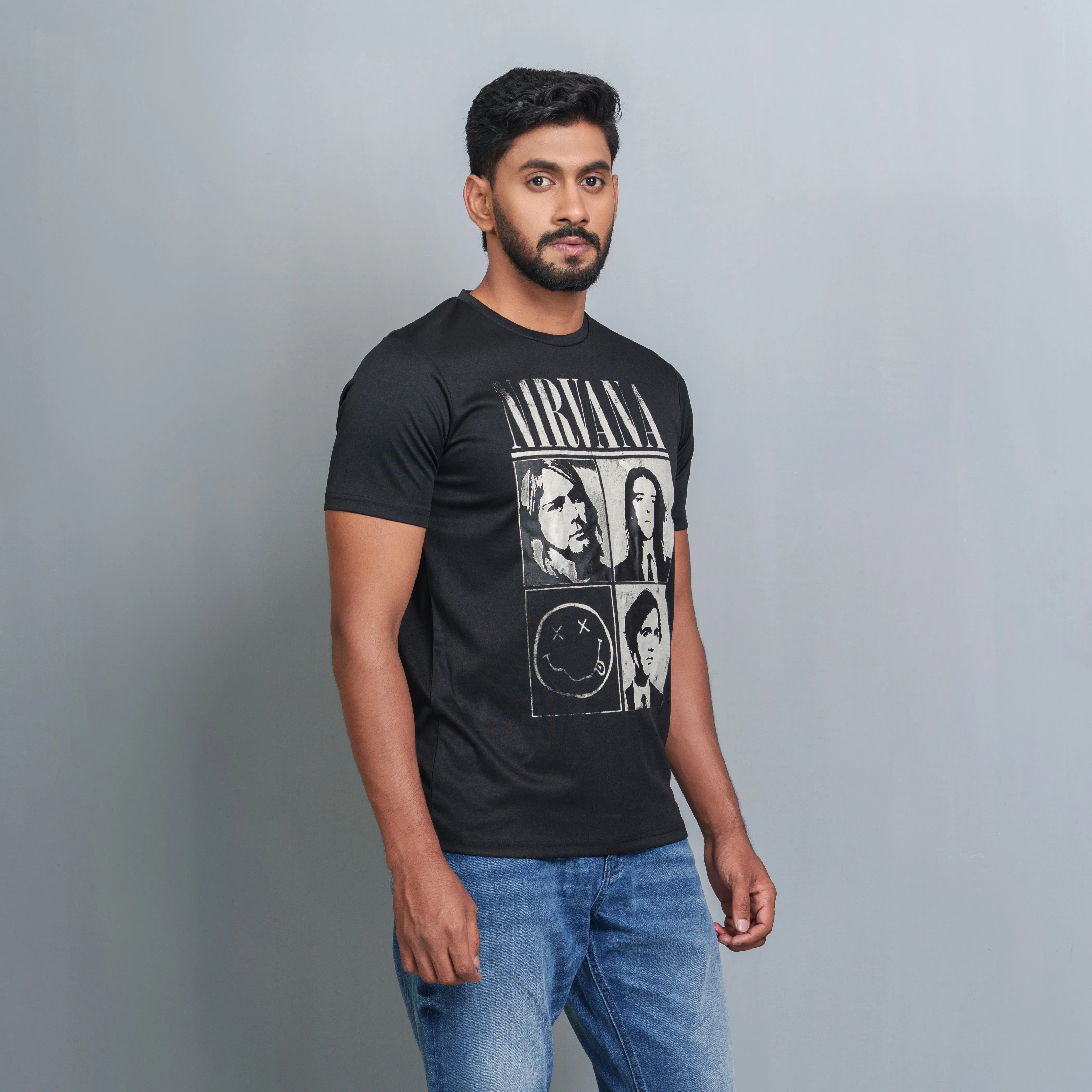 Mens Black Casual T-Shirt