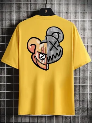 Men's Fashion Bear Print Casual Short Sleeve T-Shirt