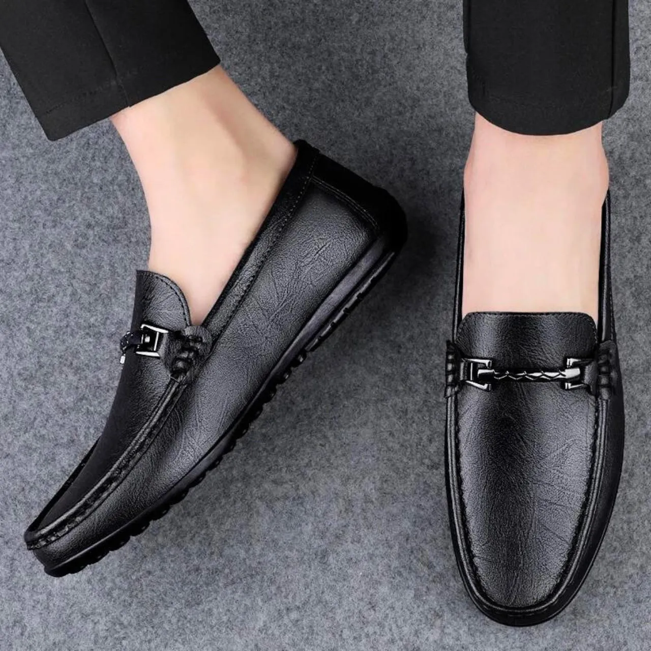 Men���s Leather Loafers | Genuine Leather, Slip-On Design, Comfortable Business & Wedding Shoes
