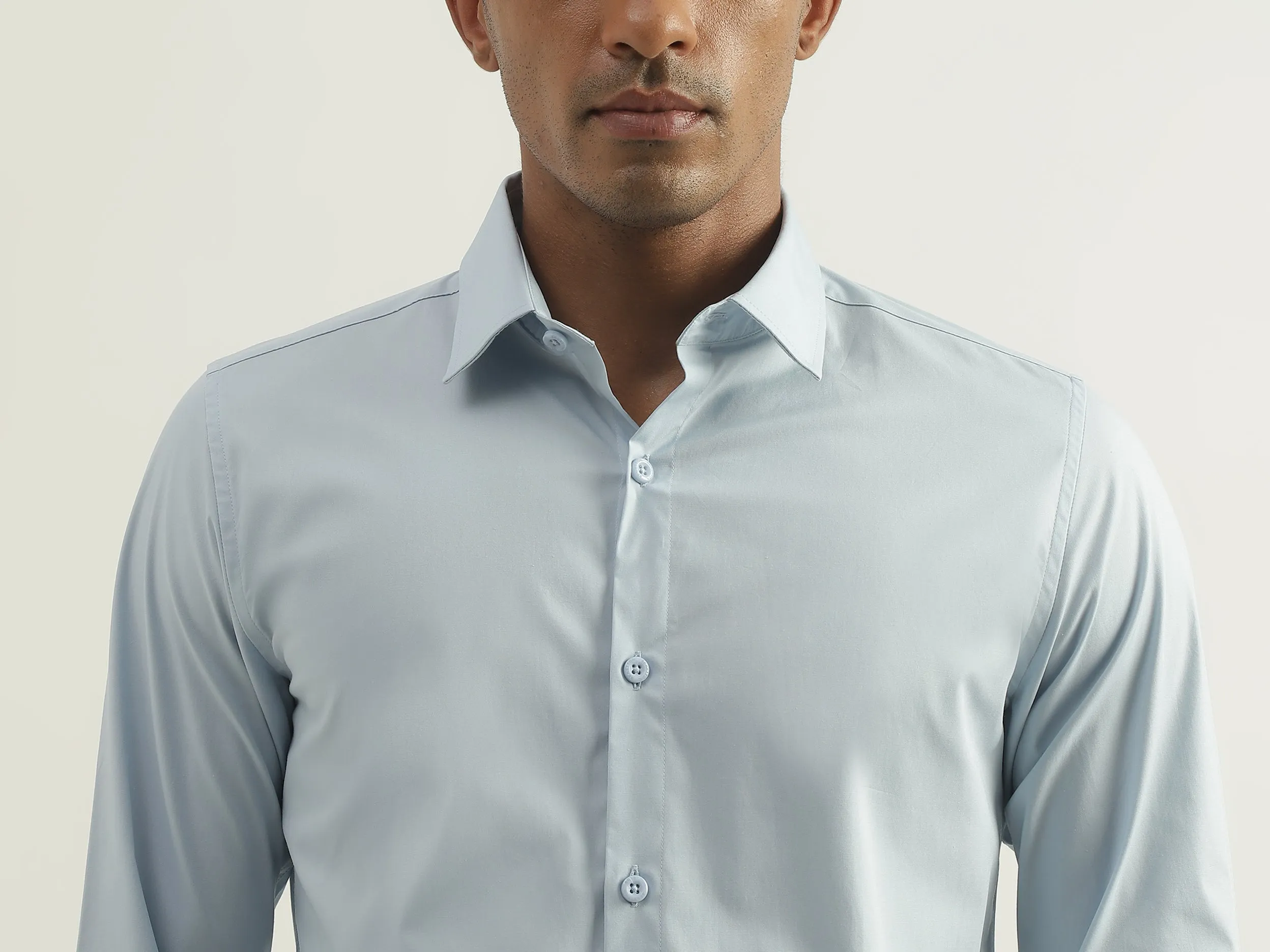Mens Slim Fit Solid Shirt