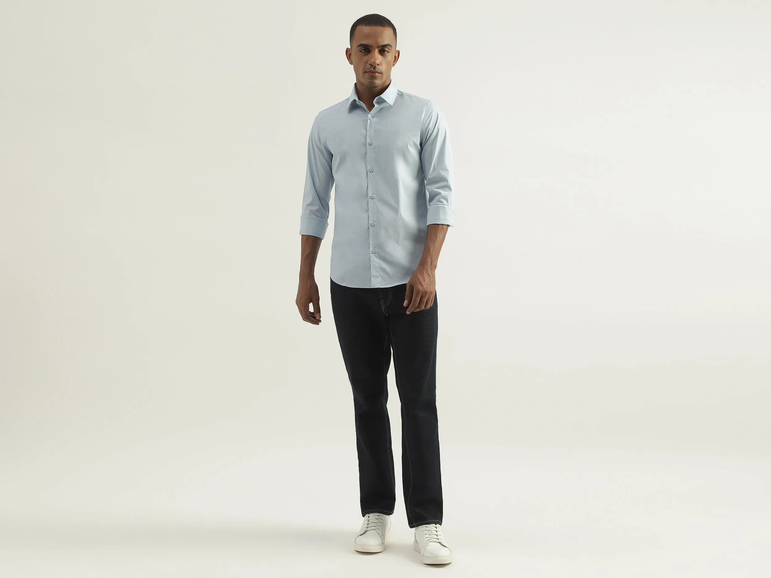 Mens Slim Fit Solid Shirt